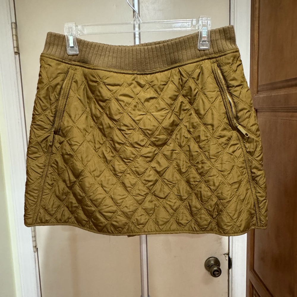Prana Bronze Quilted Fleece Skirt  Size M